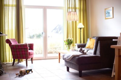 Ferienwohnung Hundert Ruten Wohnzimmer mit Terrasse