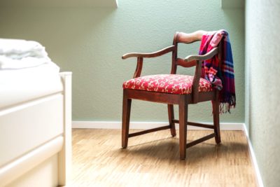Schlafzimmer mit Einzelbetten Ferienwohnung Lütte Stuuv